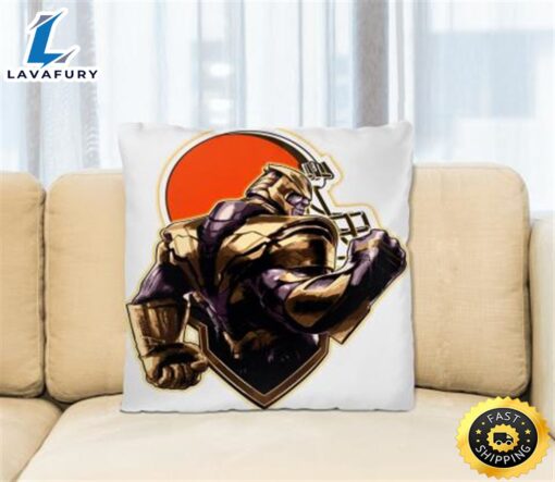 NFL Thanos Avengers Endgame Football Sports Cleveland Browns Pillow Square Pillow