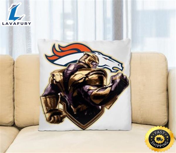 NFL Thanos Avengers Endgame Football Sports Denver Broncos Pillow Square Pillow
