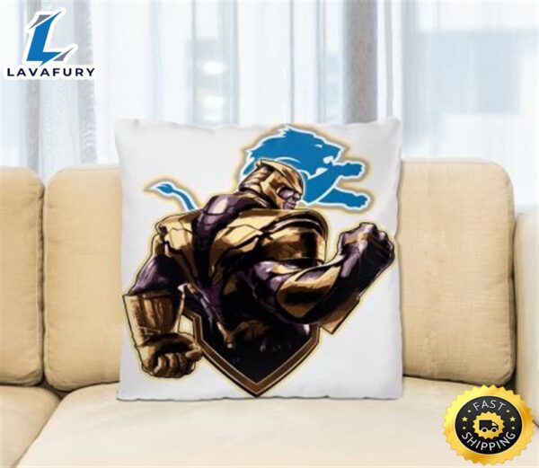 NFL Thanos Avengers Endgame Football Sports Detroit Lions Pillow Square Pillow