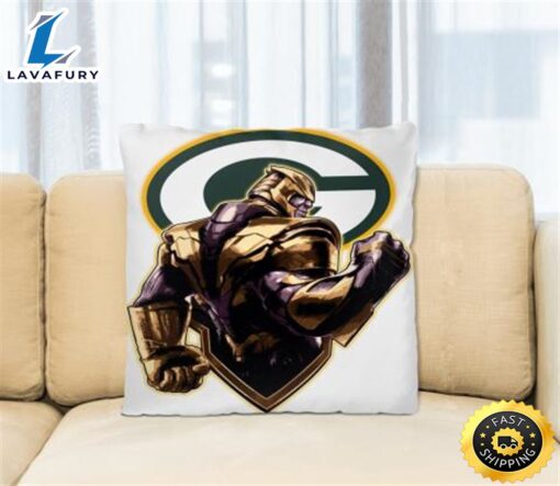 NFL Thanos Avengers Endgame Football Sports Green Bay Packers Pillow Square Pillow