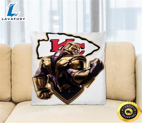 NFL Thanos Avengers Endgame Football Sports Kansas City Chiefs Pillow Square Pillow