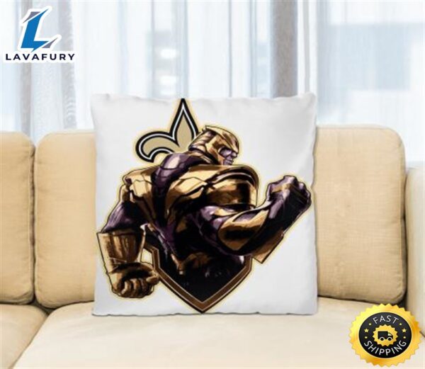 NFL Thanos Avengers Endgame Football Sports New Orleans Saints Pillow Square Pillow