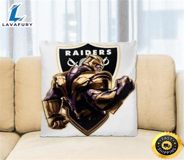 NFL Thanos Avengers Endgame Football Sports Oakland Raiders Pillow Square Pillow