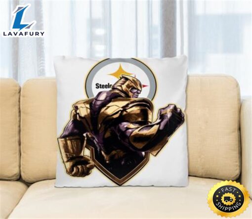 NFL Thanos Avengers Endgame Football Sports Pittsburgh Steelers Pillow Square Pillow