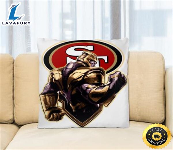 NFL Thanos Avengers Endgame Football Sports San Francisco 49ers Pillow Square Pillow