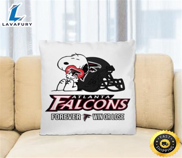 NFL The Peanuts Movie Snoopy Forever Win Or Lose Football Atlanta Falcons Pillow Square Pillow