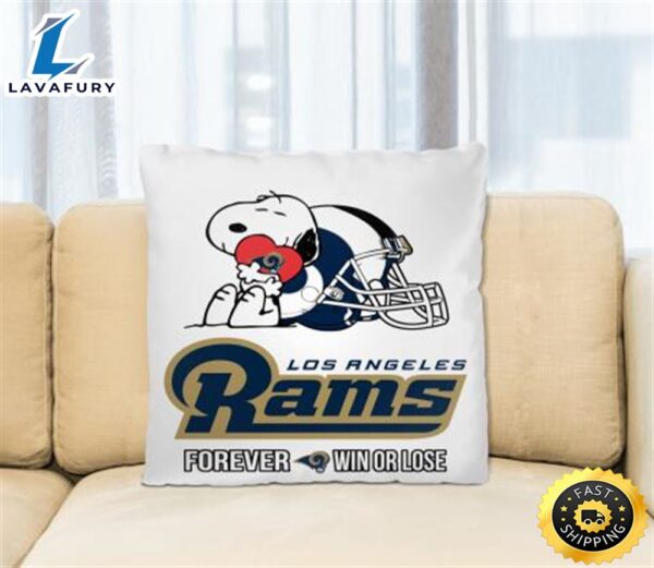 NFL The Peanuts Movie Snoopy Forever Win Or Lose Football Los Angeles Rams Pillow Square Pillow