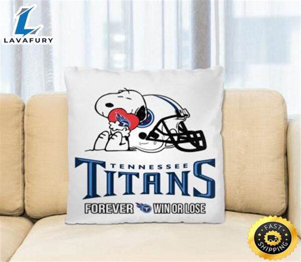 NFL The Peanuts Movie Snoopy Forever Win Or Lose Football Tennessee Titans Pillow Square Pillow