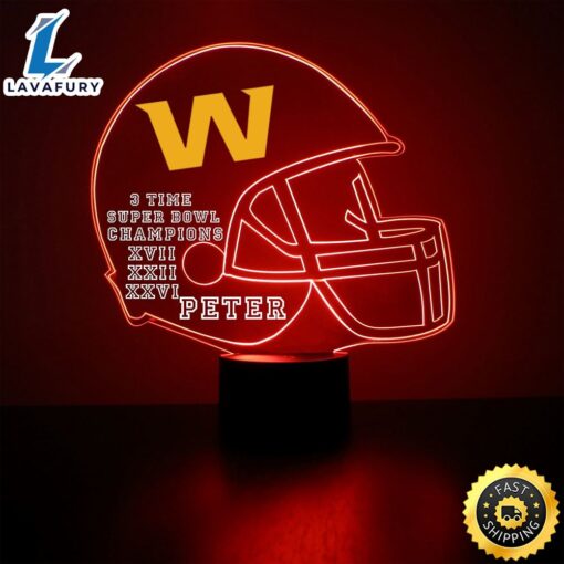 NFL Washington Football Team Led Sports Fan Lamp Custom Night Light