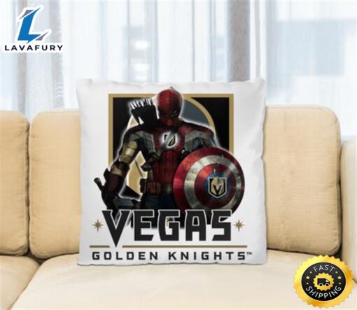 NHL Captain America Thor Spider Man Hawkeye Avengers Endgame Hockey Vegas Golden Knights Square Pillow