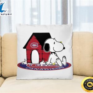 NHL Hockey Montreal Canadiens Snoopy The Peanuts Movie Pillow Square Pillow