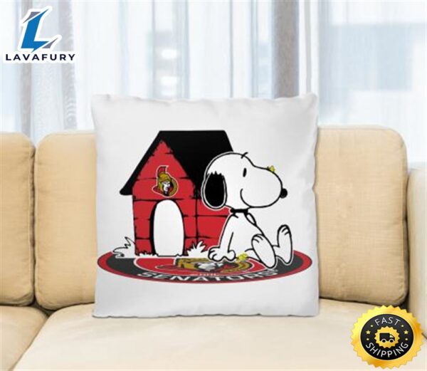 NHL Hockey Ottawa Senators Snoopy The Peanuts Movie Pillow Square Pillow