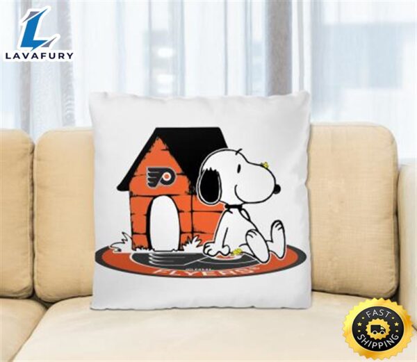 NHL Hockey Philadelphia Flyers Snoopy The Peanuts Movie Pillow Square Pillow