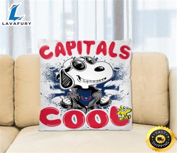 NHL Hockey Washington Capitals Cool Snoopy Pillow Square Pillow