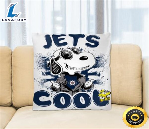 NHL Hockey Winnipeg Jets Cool Snoopy Pillow Square Pillow