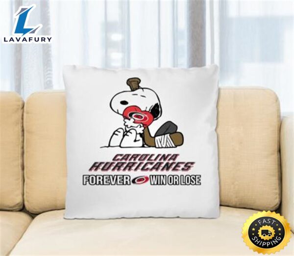 NHL The Peanuts Movie Snoopy Forever Win Or Lose Hockey Carolina Hurricanes Pillow Square Pillow