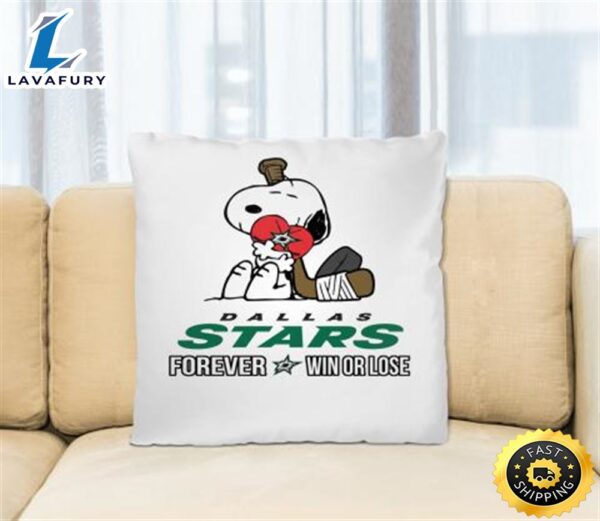 NHL The Peanuts Movie Snoopy Forever Win Or Lose Hockey Dallas Stars Pillow Square Pillow