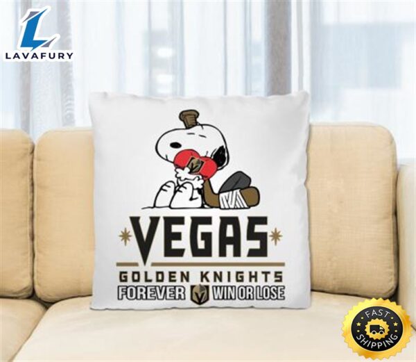 NHL The Peanuts Movie Snoopy Forever Win Or Lose Hockey Vegas Golden Knights Pillow Square Pillow
