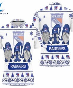 NY Rangers Christmas Gnomes New York Rangers Polo Shirt