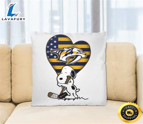 Nashville Predators NHL Hockey The Peanuts Movie Adorable Snoopy Pillow Square Pillow