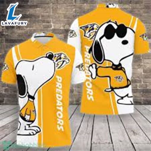 Nashville Predators Snoopy Lover Polo Shirt For Sport Fans