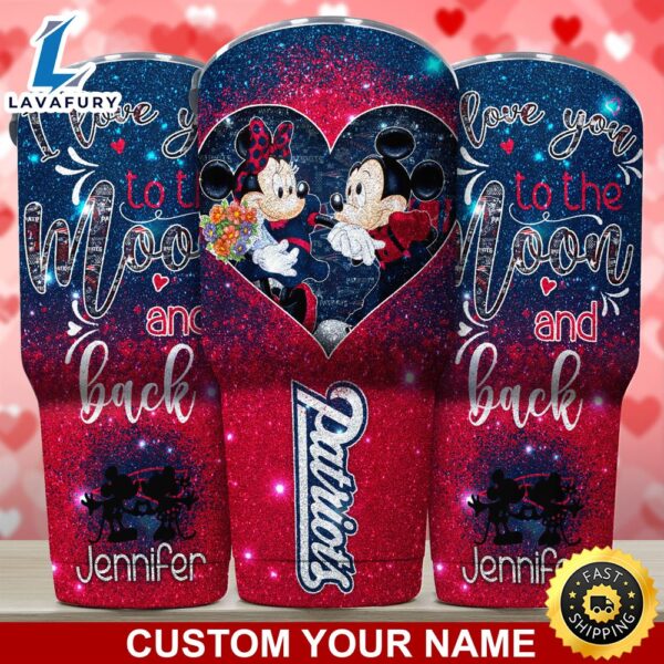 New England Patriots NFL-Custom Tumbler Love You To The Moon And Back  For This