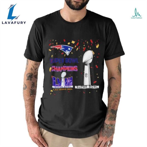 New England Patriots Super Bowl Champions Lviii Las Vegas 2024 Shirt