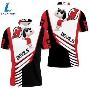 New Jersey Devils Snoopy For Fans 3d Polo Shirt