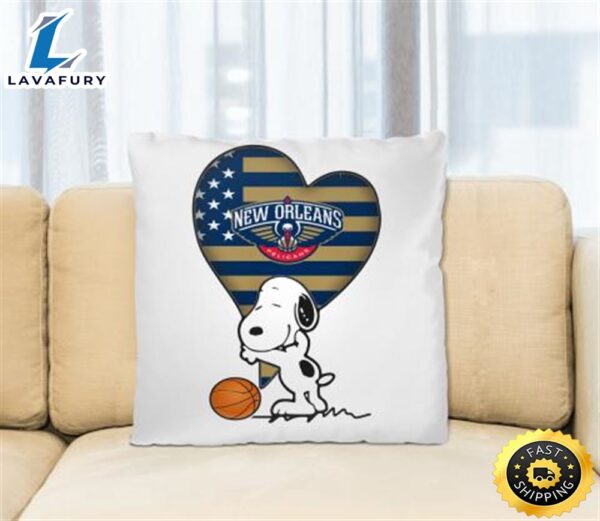 New Orleans Pelicans NBA Basketball The Peanuts Movie Adorable Snoopy Pillow Square Pillow
