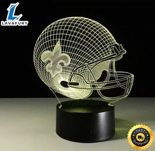 New Orleans Saints 3d Led Light Lamp Collectible Gift Nfl Football Home Decor