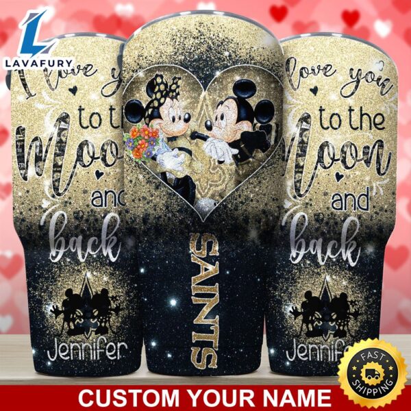 New Orleans Saints NFL-Custom Tumbler Love You To The Moon And Back  For This
