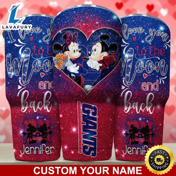 New York Giants NFL-Custom Tumbler Love You To The Moon And Back  For This