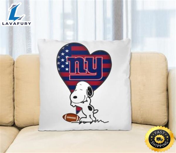 New York Giants NFL Football The Peanuts Movie Adorable Snoopy Pillow Square Pillow