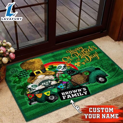 New York Jets NFL-Custom Doormat For The Celebration Of Saint Patrick’s Day