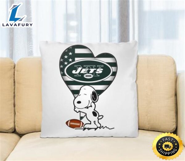 New York Jets NFL Football The Peanuts Movie Adorable Snoopy Pillow Square Pillow