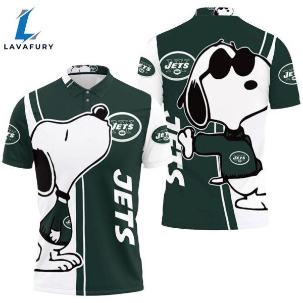 New York Jets Snoopy Lover 3d Printed Polo Shirt