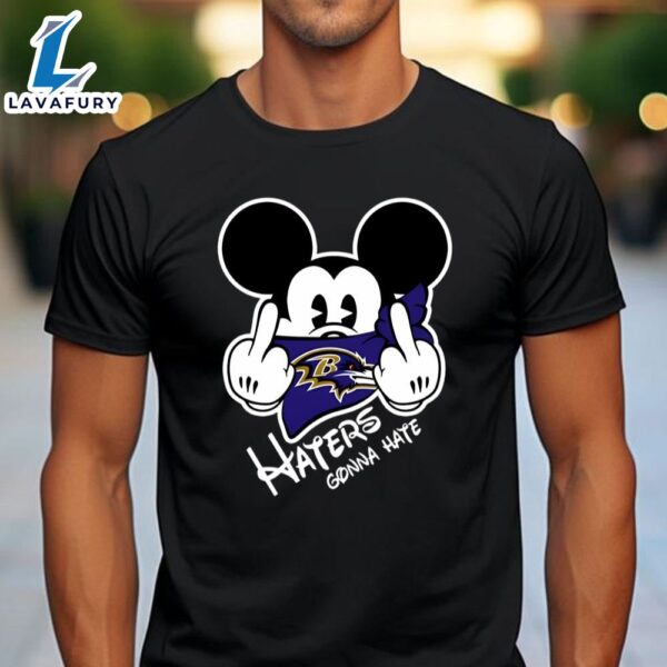 Nfl Baltimore Ravens Haters Gonna Hate Mickey Mouse Shirt
