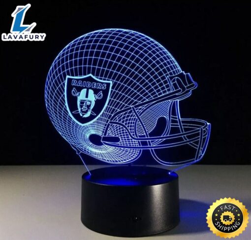 Nfl Team Raiders Las Vegas 3d Led Light Lamp Home Decor Xmas Gift For Collector