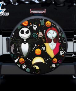 Nightmare Before Christmas Jack And Sally Spare Tire Covers Gift For Campers