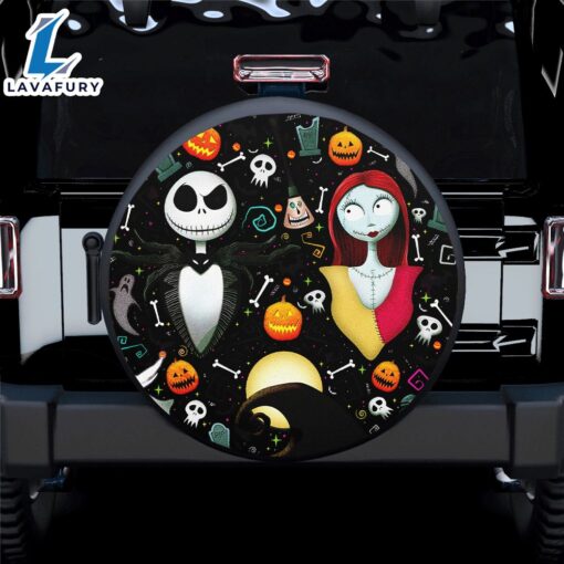 Nightmare Before Christmas Jack And Sally Spare Tire Covers Gift For Campers