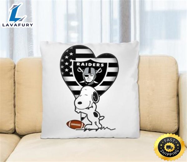 Oakland Raiders NFL Football The Peanuts Movie Adorable Snoopy Pillow Square Pillow