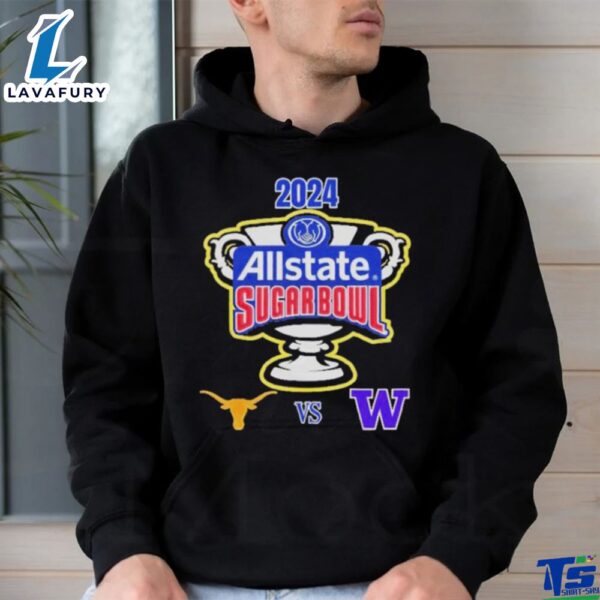 Official Allstate Sugar Bowl 2024 Texas Longhorns Vs Washington Huskies Caesars Superdome New Orleans La Cfb Bowl Game T Shirt
