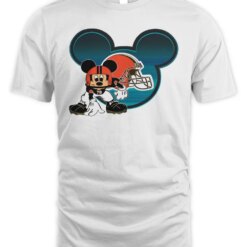 Official Cleveland Browns Mickey Mouse Disney Football 2024 Shirt Whit