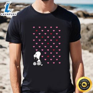 Peanuts Valentine Snoopy Hearts T-Shirt