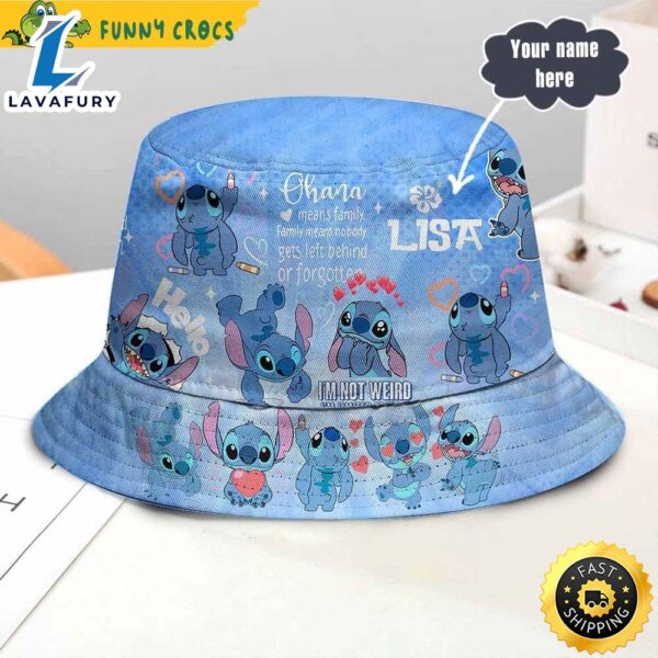 Personalized Disneyland Stitch Bucket Hat
