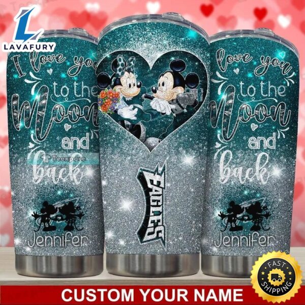 Personalized Eagles Love You To The Moon And Back Tumbler