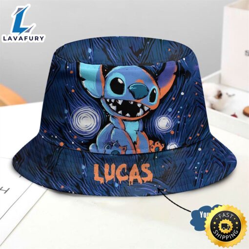 Personalized Halloween Night Before Christmas Stitch Bucket Hat