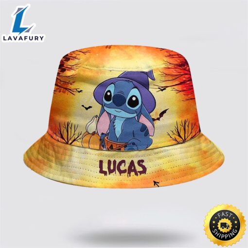 Personalized Halloween Stitch Bucket Hat Caps