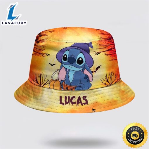 Personalized Halloween Stitch Witch Bucket Hat