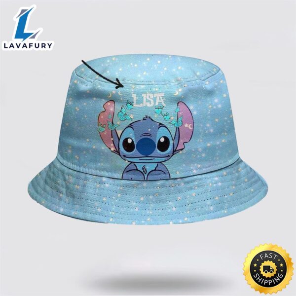 Personalized Moon Stars Stitch Bucket Hat